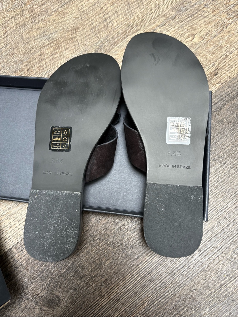 Splendid Black Crisscross Slide Sandals - Picture 2 of 2